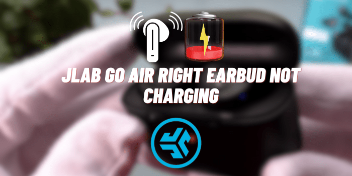 jlab go air right earbud not charging