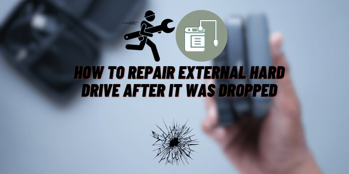 how to repair external hard drive after it was dropped